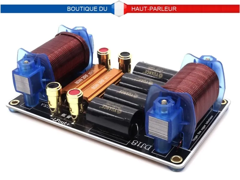 Filtre subwoofer professionnel pour caisson de basse 250 Hz, 1200W, 4-8 ohms