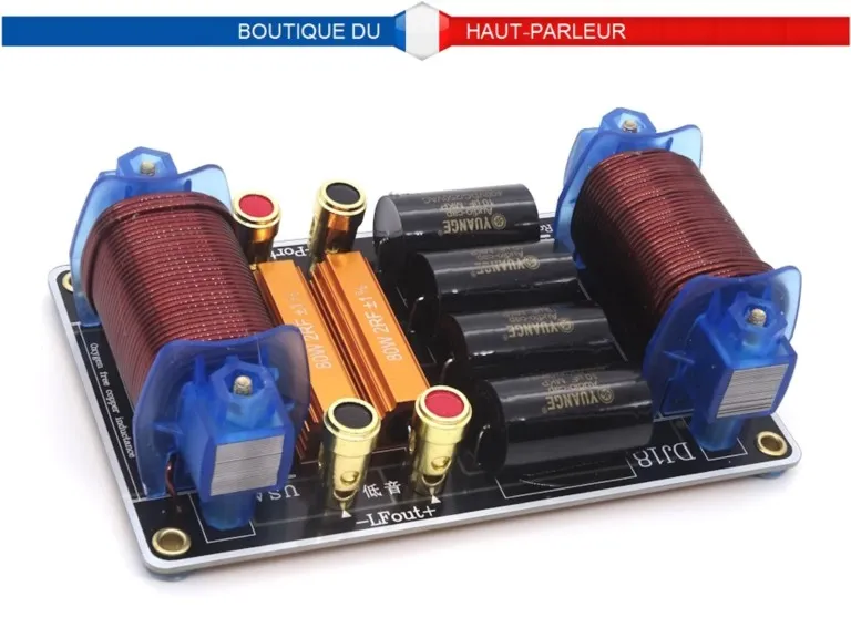 Filtre subwoofer professionnel pour caisson de basse 250 Hz, 1200W, 4-8 ohms
