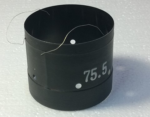Bobine mobile diametre 75,5 mm pour réparation boomer