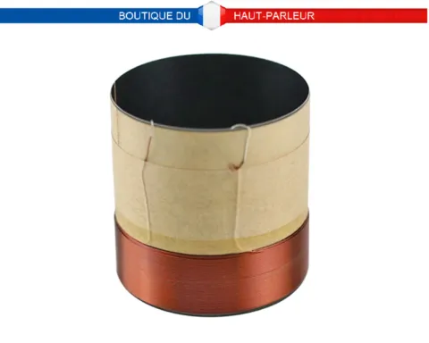 Bobine mobile haut-parleur basse 37,5mm 8 ohms support aluminium noir