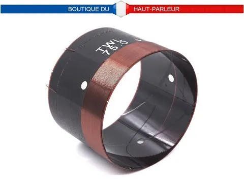 Bobine mobile haut-parleur diamètre 75mm hauteur 55mm 8 ohms puissance 500-650 watts
