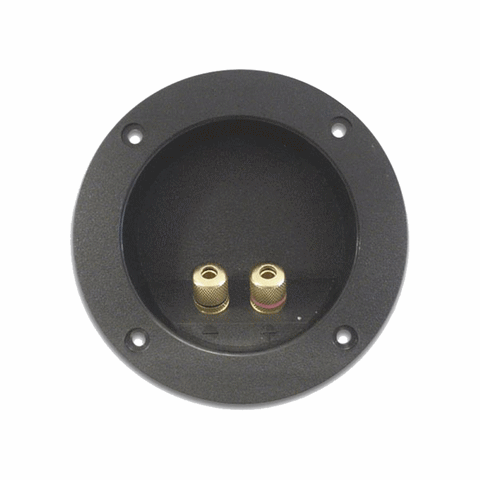 Bornier enceinte rond contacts dorés