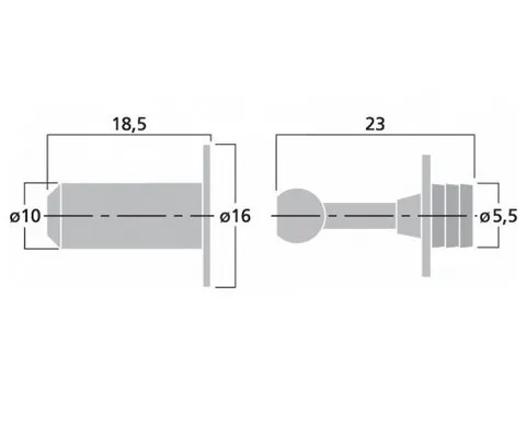 Dimensions du clip de fixation de cadre d'enceinte