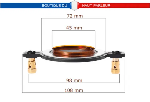 D-DSRM450 Mackie Speaker  Diaphragme de remplacement BHP Audio dimensions