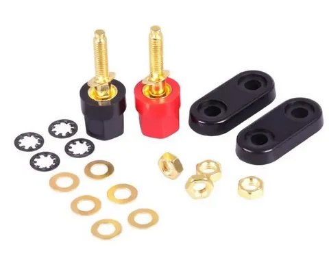 Embase double fiche banane pour câble 2,5 à 4 mm²