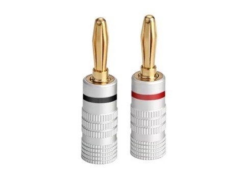 Fiches bananes 4mm HQ plaquée or