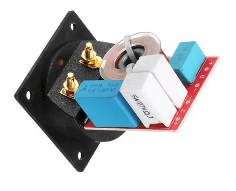 filtre haut-parleur passif 2 voies avec bornier de branchement.png