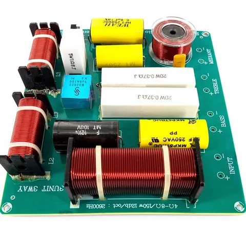 Filtre passif 3 voies 4 à 8 ohms, 950 et 2600 hz, 50 à 300 watts
