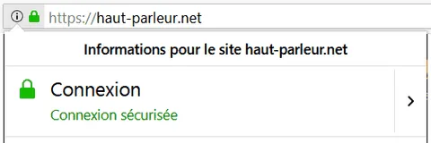 La boutique du haut-parleur utilise le paiement sécurisé avec le système SSL