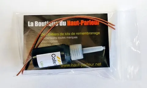 kit complet de tresses haut-parleur et colle noire tel que vous le recevez