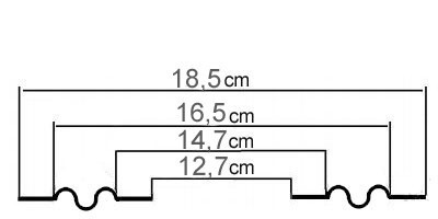 Dimensions de la suspension SHP-185 pour reparer un haut-parleur
