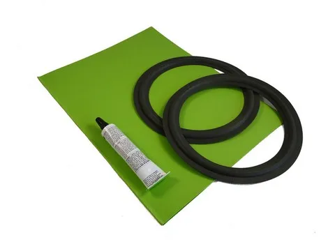Kit de réparation pour membrane haut-parleur de 15.3 cm de diamètre. Ce Kit comprend 2 suspensions haute qualité et un tube de colle époxy haute résistance.