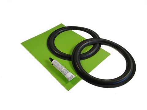 Kit de réparation pour membrane haut-parleur de 23.9 cm de diamètre. Ce Kit comprend 2 suspensions en caoucoutchouc colle 4035 haute résistance.
