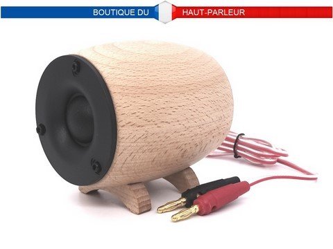 Super tweeter audiophile externe support bois massif, filtre, câble et fiches fournis