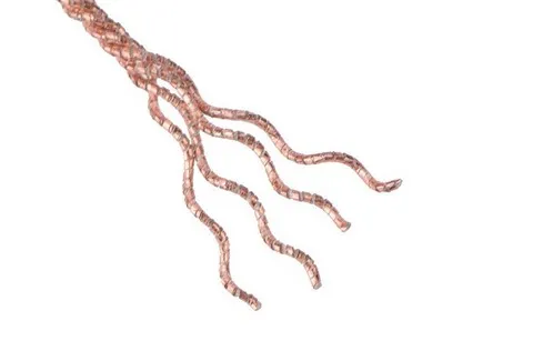 Tresse haut-parleur cuivre detail de fabrication