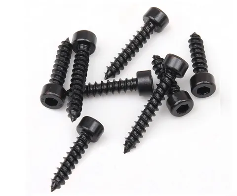 Vis haut-parleur noire à tête hexagonale, en acier au carbone M4 x 25 mm