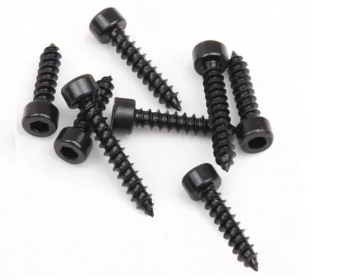 Vis haut-parleur noire à tête hexagonale en acier au carbone M5 x 25 mm