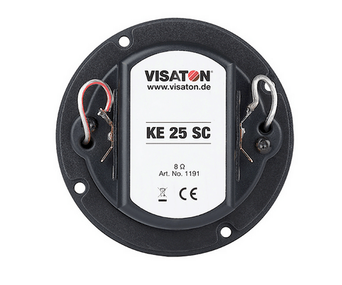 Visaton KE 25 SC Tweeter à dôme haut de gamme avec dôme céramique de 25 mm à blindage magnétique bande passante lineaire