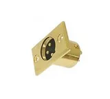 Embase XLR mâle 3 broches châssis dorée
