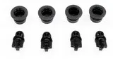 4 clips males et femelles En plastique noir, pour fixer les cadres de protection d'enceintes