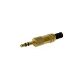 Jack mâle 3.5mm stéréo doré