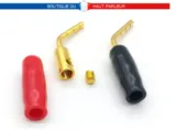 Paire d'embouts de câble dorés pour câble enceinte haut-parleur