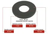 Suspension pour tweeter FOCAL JMLAB TC120K, TC100K, TC90K, T120, T121 dimensions