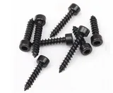 Vis haut-parleur noire à tête hexagonale, en acier au carbone M4 x 25 mm